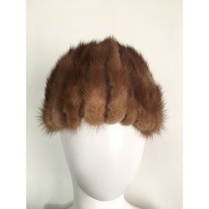 Vintage MINK Fur Beanie Hat
